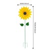 Paddsun 3D Metal Yellow Sunflower Wind Spinner Windmill Sculpture Outdoor