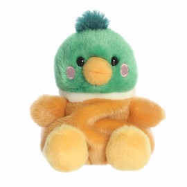 Aurora® Adorable Palm Pals™ Puddles Mallard Duck™ Stuffed Animal - Fun Collectible Plush for Kids and Adult Collectors - Perfect for Decorating Rooms and Birthday Gifts - Multicolor 5 Inches