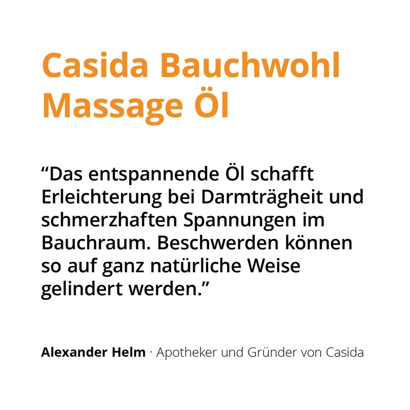 Casida® Bauchwohl Massage Oil - Massage Oil, Abdominal Oil Made
