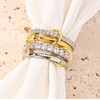 BQKBX Gold Silver Stackable Rings for Women Non Tarnish 18K