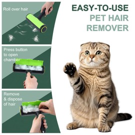 Pet Hair Remover, Lint Roller for Pet Hair, Cat and Dog Hair Remover for Furniture, Couch, Carpet, Clothing and Bedding - Portable, Multi-Surface Fur Removal Tool