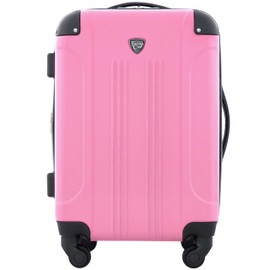 Travelers Club Chicago Hardside Expandable Spinner Luggages, Hot Pink, 20" Carry-On, HS-20720-EX-690N