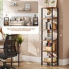 TUTOTAK Bookshelf, 6-Tier Tall Book Shelf, Narrow Bookcase for Small