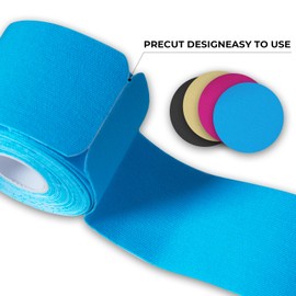 LiangMai Precut Kinesiology Tapes(2 Rolls,40 Strips) Sports Tape，Athletic Tape for Pain Relief, Muscle Support, Recovery and Physio Therapy,Easy to Tear Kinesiology Tape precut Strips(Mix)
