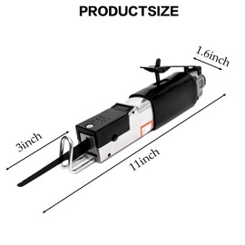 Air Powered Mini Reciprocating Body Saw With 6pcs 18T, 24T, 32T Blades - Lightweight, High Efficiency Pneumatic Tool for Metal Cutting and Auto Work