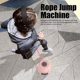 Smart Jump Rope Machine - Automatic Counting Intelligent Electric Skipping Machine for Exercise, Skipping for Family, Office, Gym, Party (Pink)