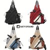 OVER GROUND Reflective Two Tone Casual Convertible Sling Backpack Key