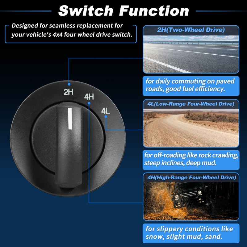 SWITCHRISE 4x4 4WD Switch for Ford F-150 2004-2008 for Lincoln