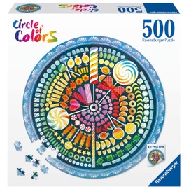 Ravensburger Puzzle 17350 Circle of Colours Candy 500 Pieces Round Puzzle for Adults and Children from 12 Years, Yellow