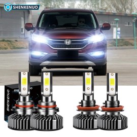 SHENKENUO For 2015-2021 Honda CR-V CRV LED Headlight Hi Lo Beam Bulbs 6000K Super White