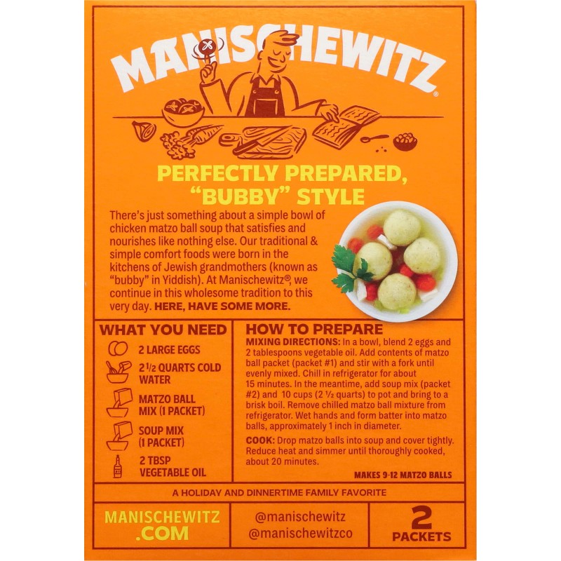Manischewitz Mix Matzo Ball Soup 4.5 oz (Pack of 12)