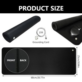 25 * 68CM Earthing Mat,Grounding Mat Earthing Uk,Earthing Sheets,Grounding Mat,Grounding Mat for Improving Sleep,Ground Universal Pad,Health Grounding Mat Mproves Sleep and Balance