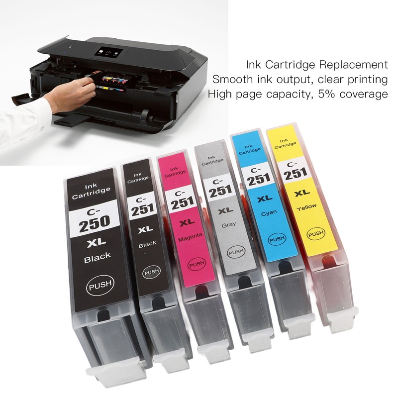 250‑251 Multi Colors Ink Cartridge Replacement Inkjet Cartridges Printer Accessories