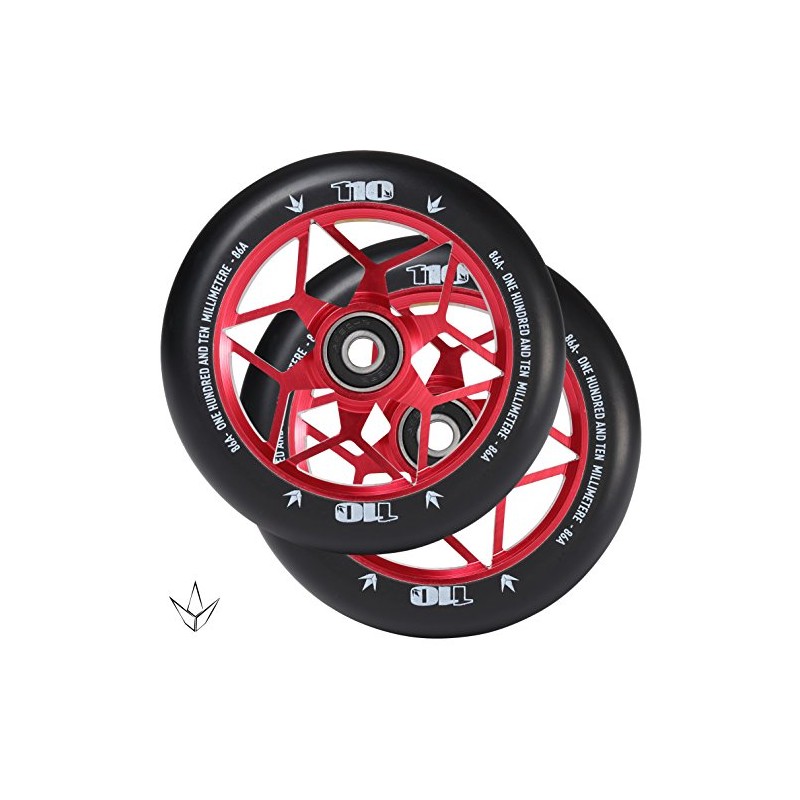 Envy Scooters 110mm Diamond Wheel Pair - Red