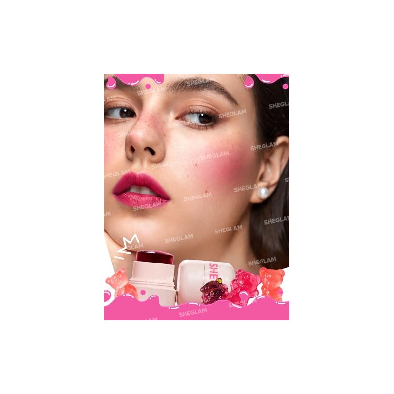SHEGLAM Jelly-Licious Hydrating Lip and Blush Tint (Cheerio, Pequeño)