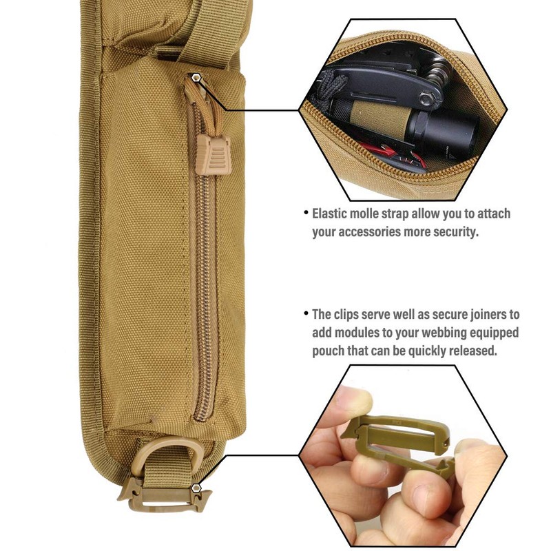 WYNEX Bolsa táctica Molle para accesorios, mochila con correa para