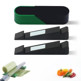 Ultrathin Sectioning Aid, Vegetable Sheet Cutter Slicer, Creative Kitchen Cutting Aid Gadgets Tool, Food Slicer Assistant Tool for Slicing Cucumber Carrot (2mm Black)