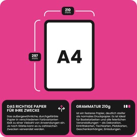 Netuno Sirio Colour Arancio Coloured Cardboard Orange DIN A4 210 x 297 mm 210 g Fine Cardboard Coloured Craft Card A4 Clay Drawing Card for Crafts Printing Business Cards Pack of 25