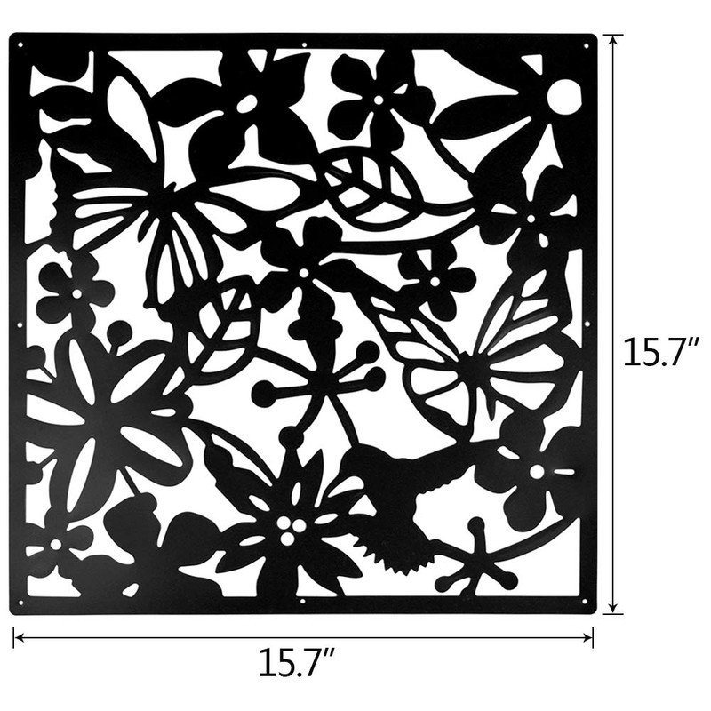 ANMINY 24 PCS Hanging Room Divider Flower Carving Pattern Panels