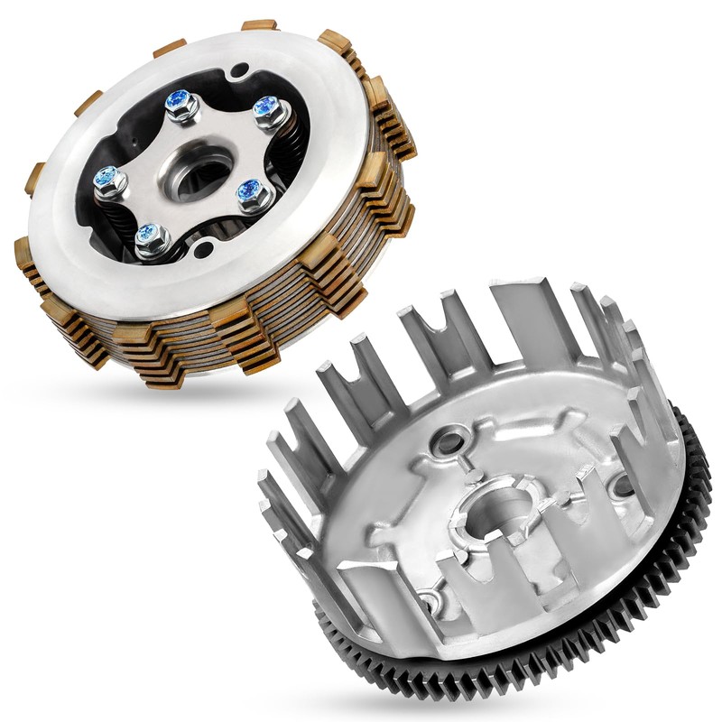 Clutch Kit Assembly w/Gasket + Clutch Basket for Yamaha Warrior