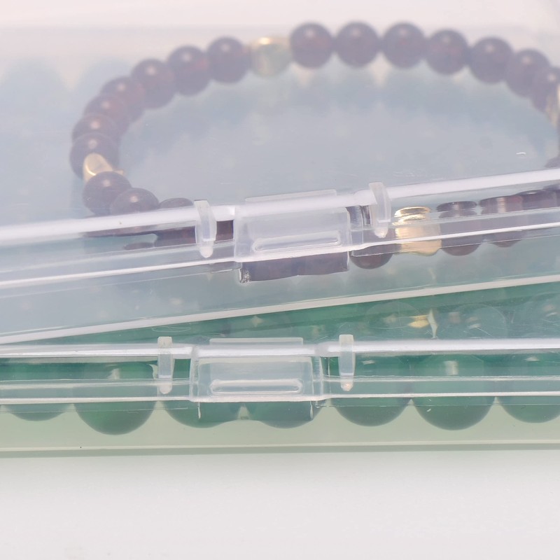 Paialco 6 PCS Pack Small Storage Boxes Flat Rectangle Plastic