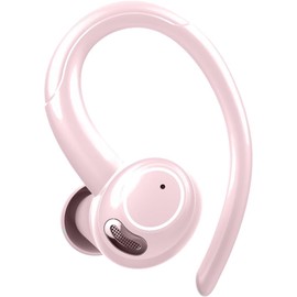 Csasan Bluetooth Sports Headphones, Wireless Bluetooth 5.3 Headphones with Ear Hooks, 48 Hours 3D Stereo CVC 8.0 HD Call In-Ear Headphones with Mic, IPX7 Waterproof, LED Display, Touch Control, Rose