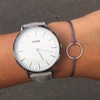 Selfmade Jewelry Women's Circle Silver Adjustable Macrame Bracelet Size Adjustable