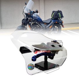 Motorcycle Turing Hand Guards Windshield Deflectors Adjustable Handguards Wind Cold Protectors 10mm Wind Guards for Ducati Monster Hypermotard Yamaha Honda Kawasaki Suzuki Ducati (Transparent)