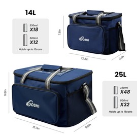 KUOSHI Insulated Lunch Bag for Men & Women-25L Leakproof Cooler Bag with Adjustable Strap, Large Reusable Lunch Box for Office, Beach, Picnic & Travel