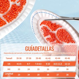 2 Par Plantilla Ortopédica Gel Confort Ultra Anti Fatiga Unisex, Plantillas Ortopédicas, Plantillas Deportivas Amortiguadoras y Antifatiga, Aliviar El Dolor De Pies y Talones (Naranja, 39-40)