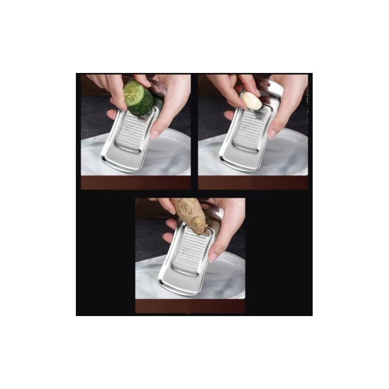 Stainless Steel Garlic Ginger Fruits Root Vegetable Grater Grinder Spoon