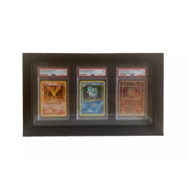 Black PSA or CGC Three Card Display Frame