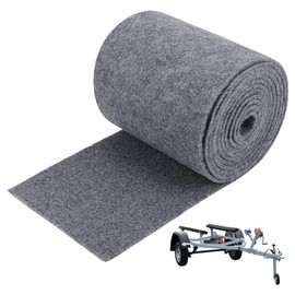 BENECREAT 6mm Ultra Thick Gray Marine Carpet, 16.4ft×9in Boat Trailer Bunk Carpet, Polyester Marine Grade Carpet for Trailer, Bunks, Boards, Boat, Lift Runners and Outdoor Replacement Padding