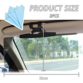 Car Sun Visor, [Upgraded Version] Anti-Glare Sun Visor Extension Car for Strong Light Blocking, Adjustable Angle Car Sun Visor, Car Accessories for Cars, SUVs (2 Pieces)