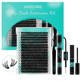 Lash Extension Kit 320Pcs,DIY Individual Lashes Clusters Kit,Lash Bond And Seal,Lash Remover For Eyelashes Extensions,Lash Applicator Tool For False Eyelash Cluster Kit At Home(50D,D-Mix9-16mm Kit)