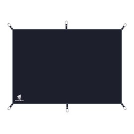 Geer Top Ground Sheet, Tent Sheet, Leisure Sheet, Waterproof Mat, Water Resistance 3,000 mm, Lightweight, Abrasion Resistant, Compact, Outdoor, Camping, Touring, Travel, Picnic, Fishing, Black, 86.6 x