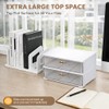 LALOBLUE Acrylic Desk Organizer with Drawer and Vertical File Holder,