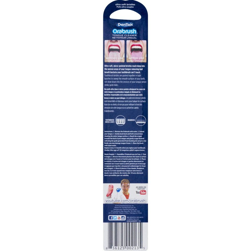 Orabrush Tongue Cleaner - 1 Count - For Treatment of