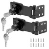 Kyuionty 2Pcs Keyed Hasp Locks 4 Inch Twist Knob Keyed