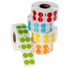 Dymo compatible deep freeze thermal labels 0.5" / 13mm circle (2 across)