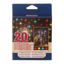 Super Bright Multi Color Flashing Light String, Count/20, B/O (4.5V)