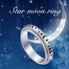 925 Sterling Silver Spinning Anxiety Ring for Women Anti Stress