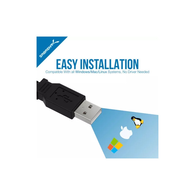 Universal SABRENT USB 2.0 to Serial (9-Pin) DB-9 RS-232 Adapter