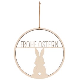 Spruchreif Decorative Loop, Wooden Decorative Hanger, Easter Decoration, Wall Decoration, Door Wreath, Hoop, Gift, Spring Decoration
