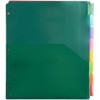 JAM PAPER Plastic Index 8-Tab Dividers w/Double Pockets - 9