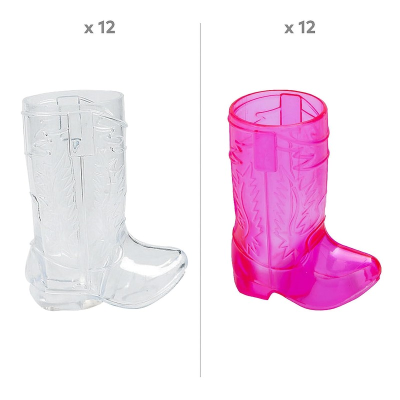 Fun Express Mini Boot Shot Glass Assortment - 24 Pc