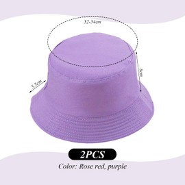 SGSCFG 1 rose red hat and 1 purple hat, sun visor fisherman, simple pool hat, outdoor sun protection.
