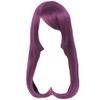 MSHUI 60cm Anime Cosplay Long Purple Wig