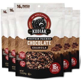 Kodiak Cakes Granola Pouch, Chocolate, High Protein, 100% Whole Grains (Pack of 5 pouches)