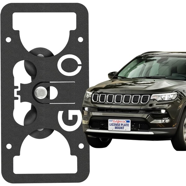 Front Grille License Plate Holder Compatible with Jeep Compass MP/552,